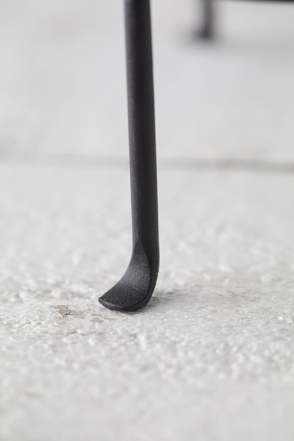 Slide View: 4: Matte Black Plant Stand, Tall