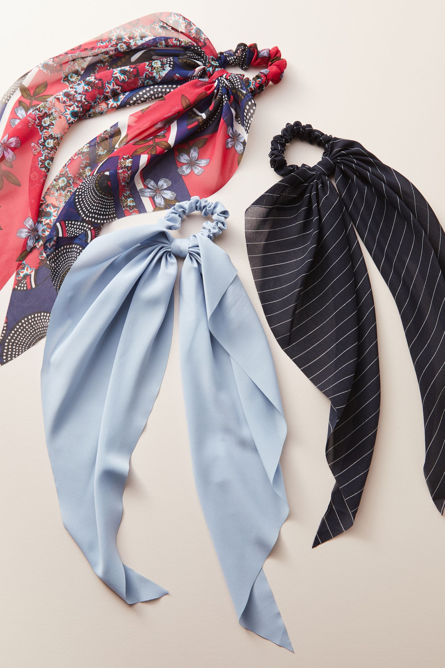 Nantucket Bow Tied Hair Tie Set Anthropologie