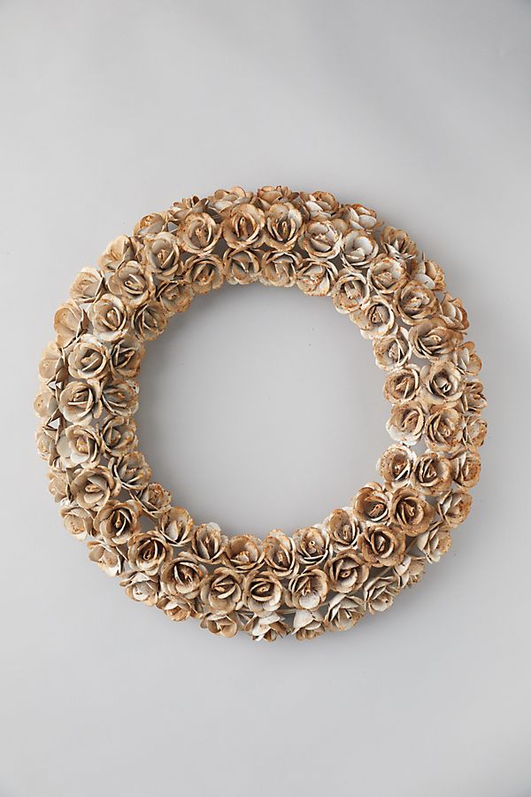 Slide View: 1: Iron Rosebud Wreath