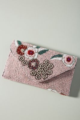 anthropologie beaded clutch