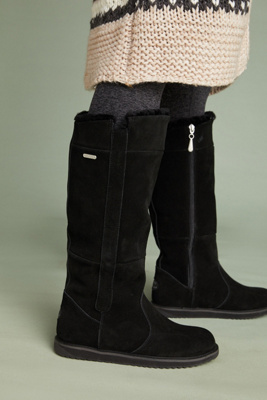 shearling lined tall boots