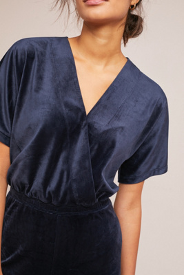 anthropologie luna velvet jumpsuit