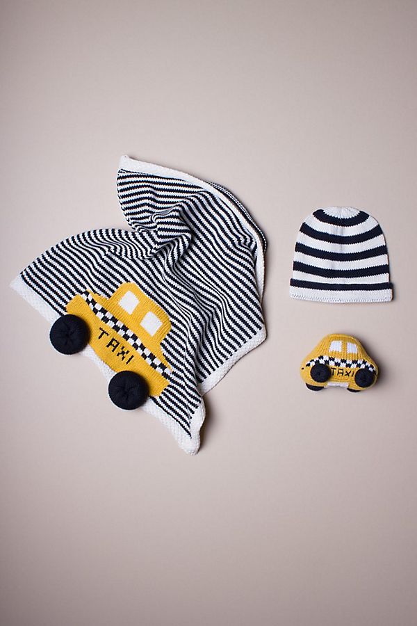 Slide View: 1: Estella Organic Taxi Blanket Baby Gift Set