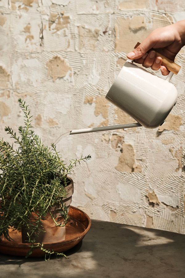 Slide View: 1: Beech Wood Handle Watering Can