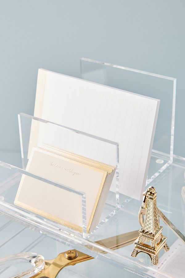 Slide View: 3: Acrylic Bloc Collection Desk Storage