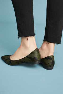 all black jungle ballet flats