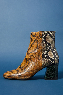 anthropologie snakeskin boots