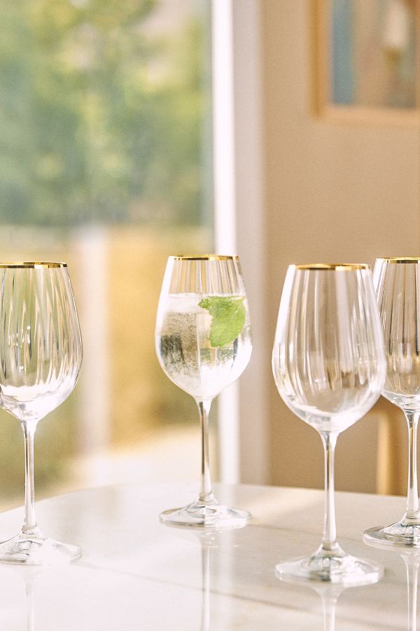 Slide View: 2: Waterfall Wine Glasses, Set of 4