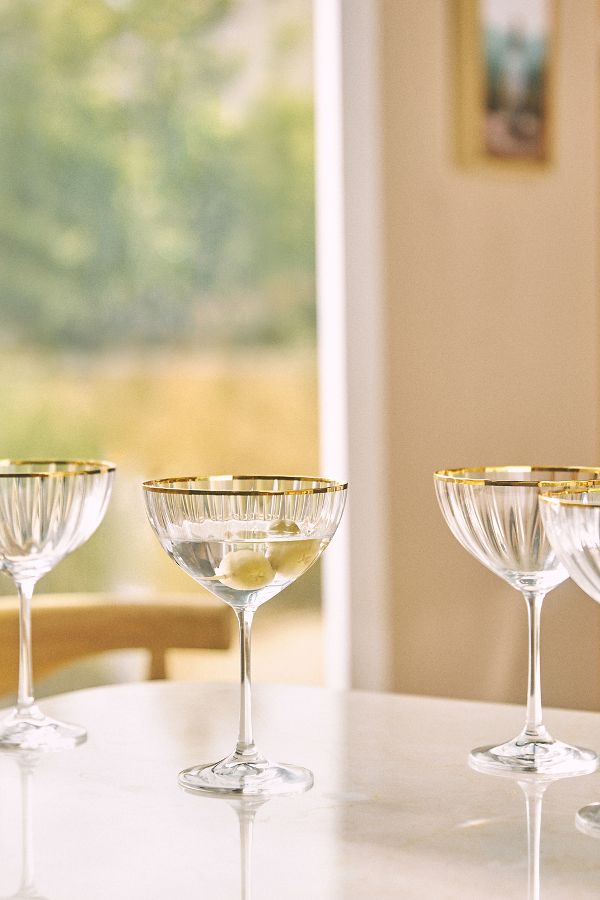 Slide View: 1: Waterfall Coupe Glasses, Set of 4