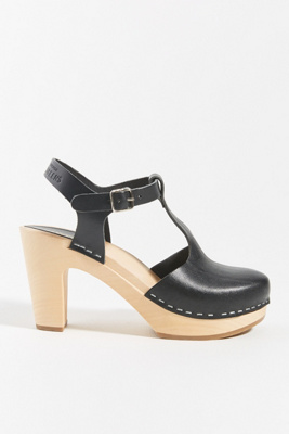 high heel clogs with strap