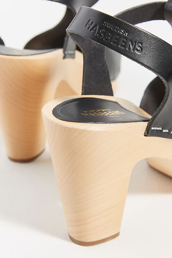 Swedish Hasbeens T Strap Sky High Clog Sandals Anthropologie