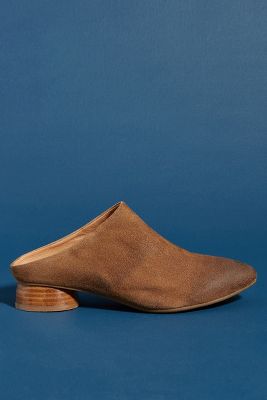 antelope suede mules