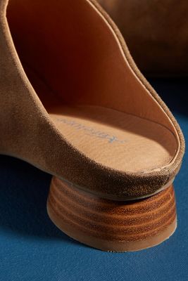 antelope suede mules