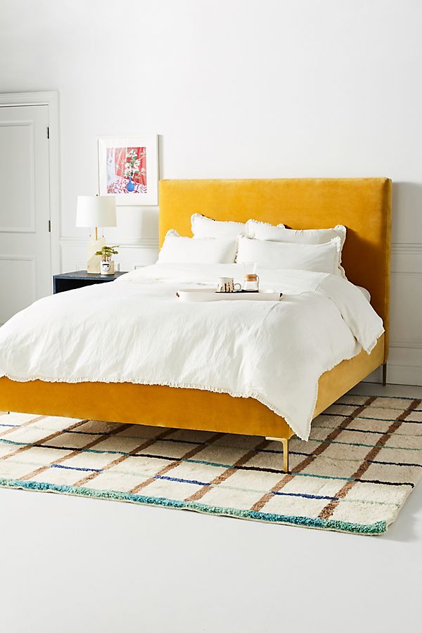 Linen Salvage Et Cie Velvet Ruffle Duvet Cover Anthropologie