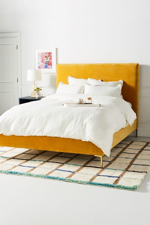 Linen Salvage Et Cie Velvet Ruffle Duvet Cover Anthropologie