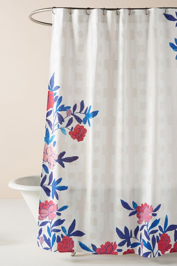 Paule Marrot Rose Vine Shower Curtain Anthropologie