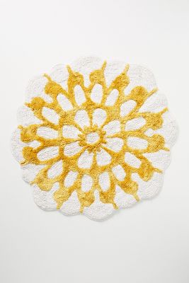 yellow bath mat