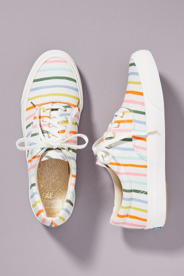 Slide View: 1: Keds x Rifle Paper Co. Anchor Happy Stripe Sneakers