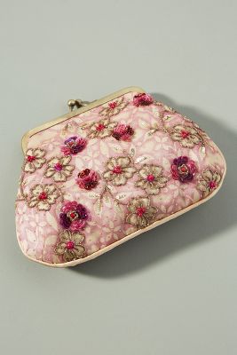 anthropologie beaded clutch