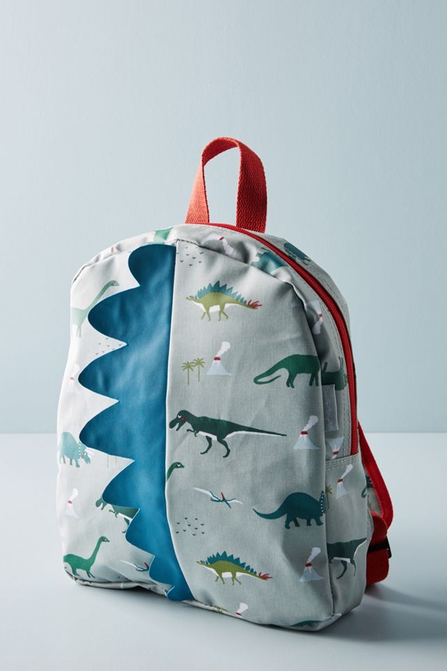 dinosaur wearing a backpack