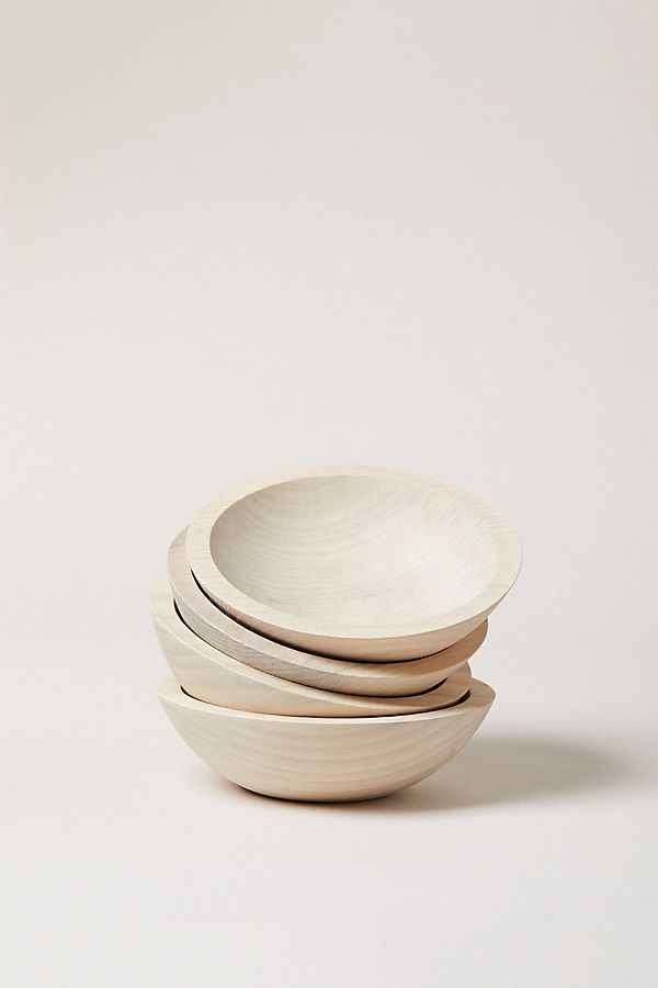 Slide View: 1: Farmhouse Pottery Wooden Bowl Set