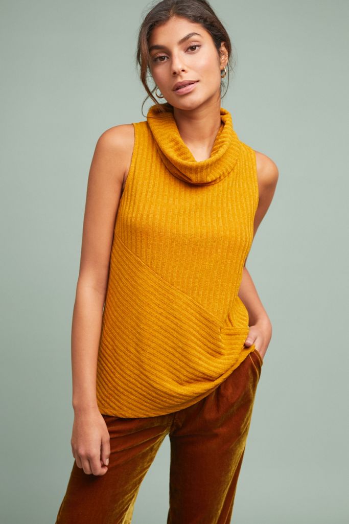 Ribbed Sleeveless Turtleneck Anthropologie