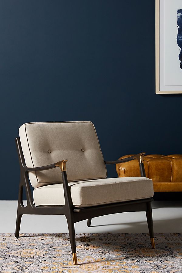 Slide View: 1: Linen Haverhill Chair