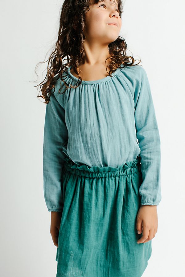 Slide View: 1: Les Petits Carreaux Double Gauze Dahlia Blouse