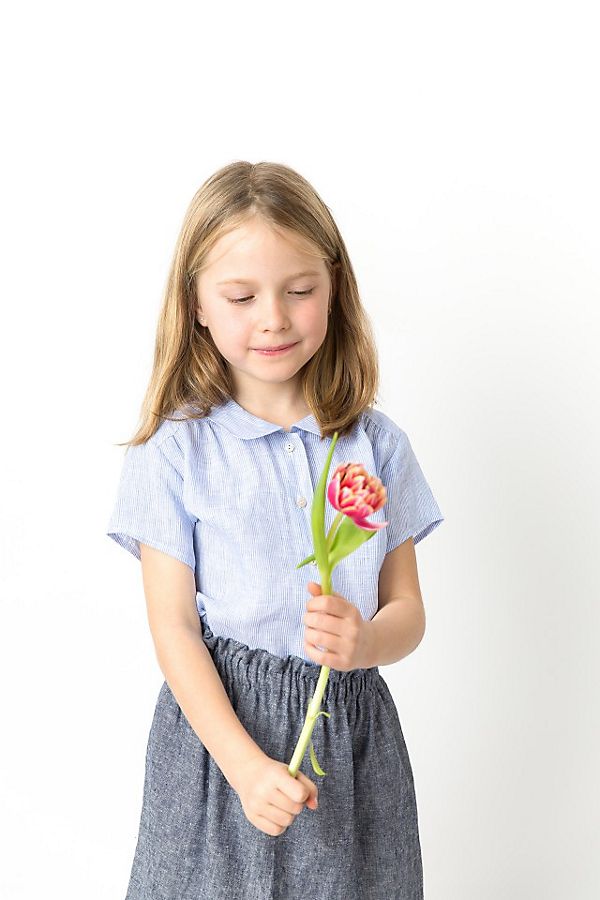 Slide View: 3: Les Petits Carreaux Linen Joie Blouse