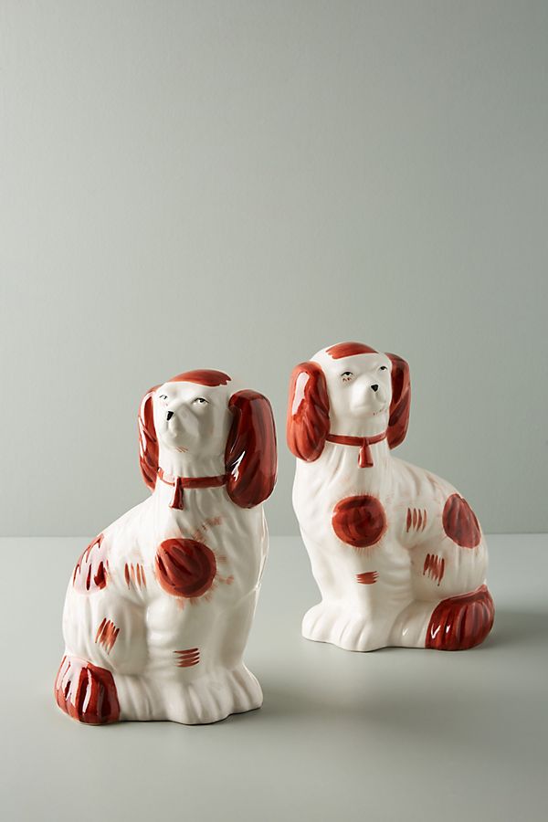 Slide View: 1: Staffordshire Dogs, Set of 2