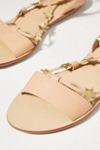 Sandales Plates Loeffler Randall Starla En Cuir Strass - Taille 7.5, Couleur Or, Occasion