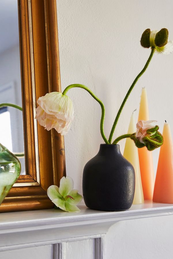 Slide View: 1: Matte Terracotta Bud Vase, Low