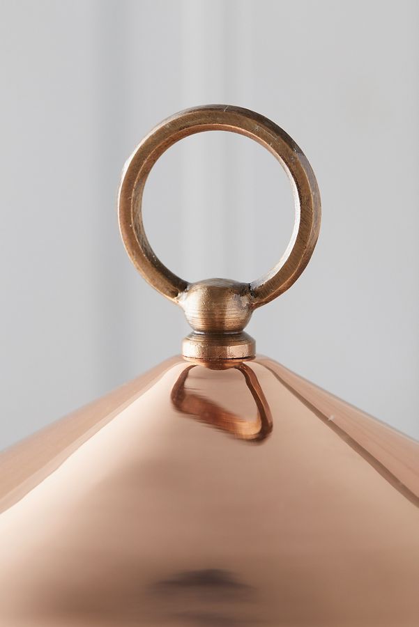 Slide View: 6: Short Solid Copper Bird Feeder