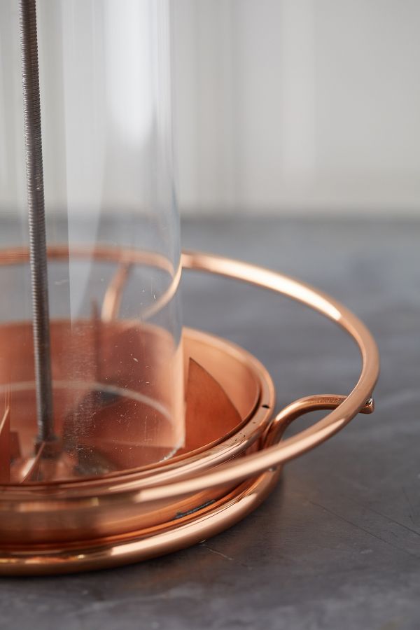 Slide View: 7: Short Solid Copper Bird Feeder