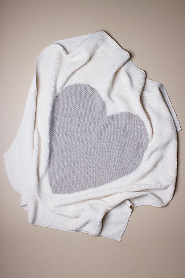 Slide View: 1: Estella Heart Cotton Baby Blanket