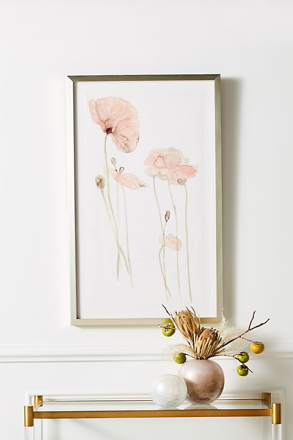 Slide View: 1: Translucent Floral Wall Art