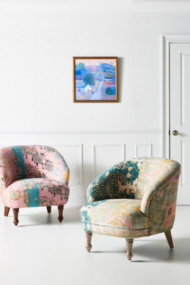 Rug-Printed Accent Chair | Anthropologie UK