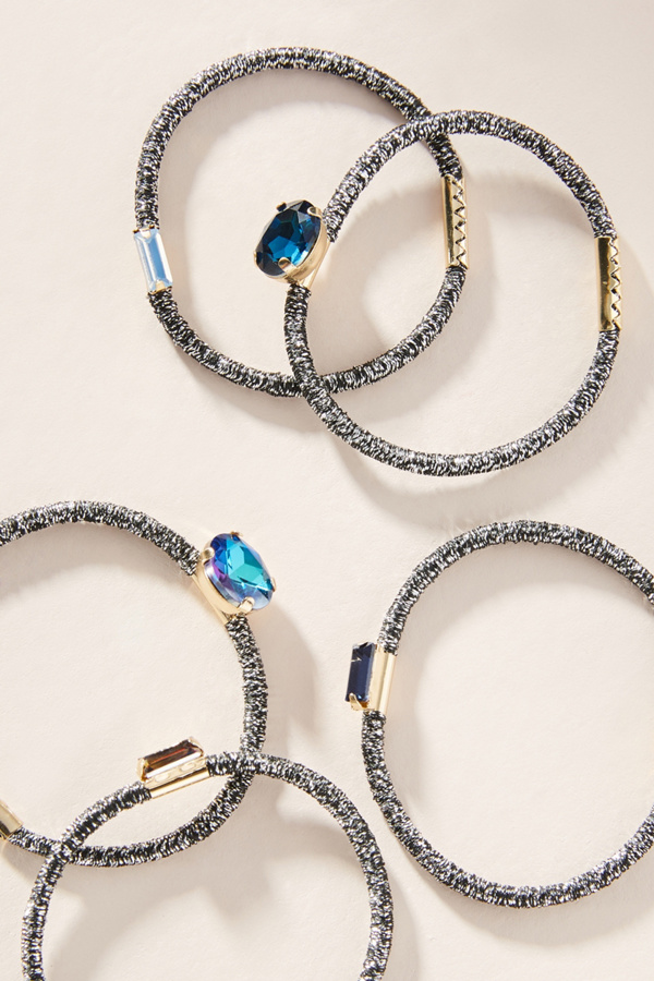 Crystal Hair Tie Set Anthropologie