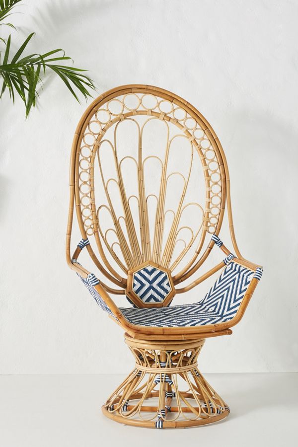 Justina Blakeney Peacock Rattan Chair Anthropologie