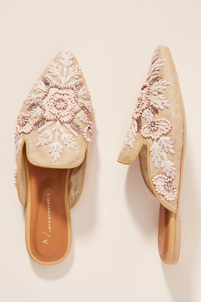 Anthropologie Therese Beaded Mules | Anthropologie