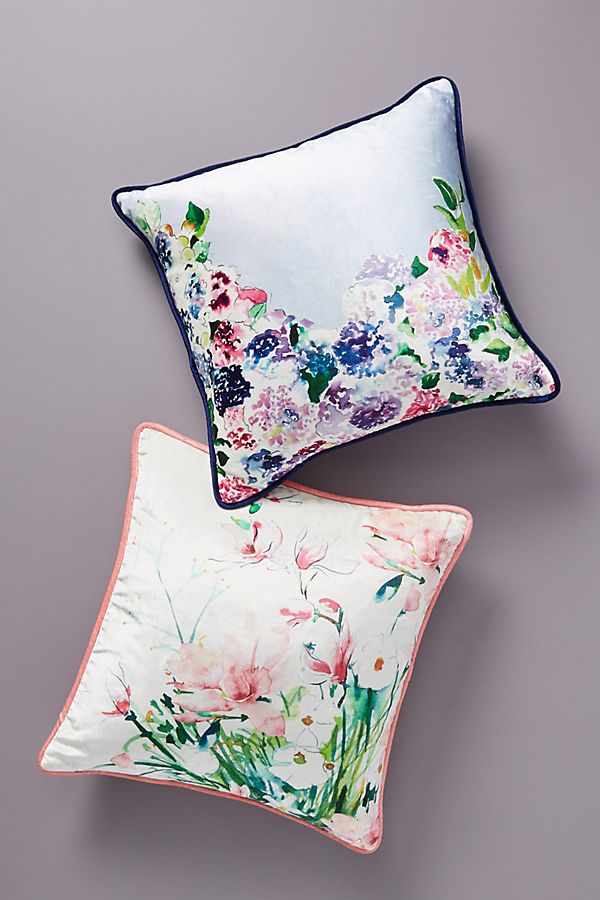 Slide View: 4: Sarah Hankinson Pansies Pillow
