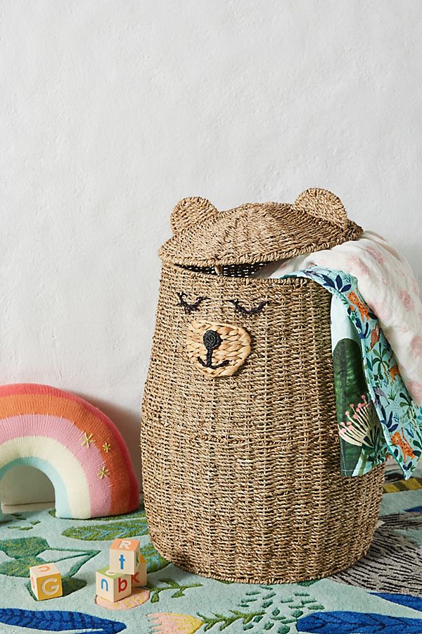 Slide View: 1: Buddy Bear Kids Storage Basket