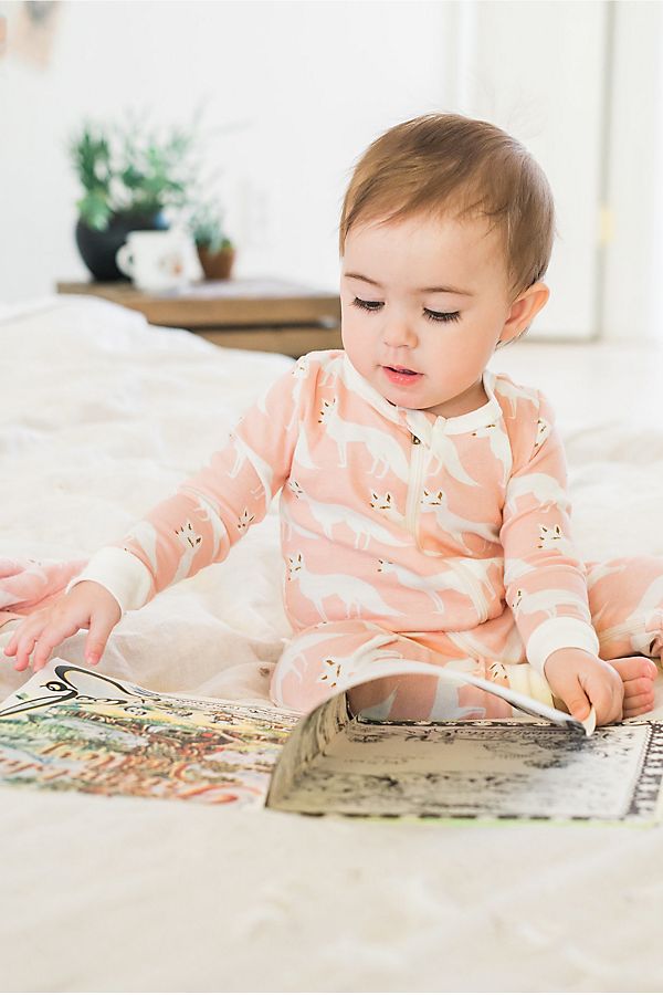 Slide View: 1: Milkbarn Organic Zipper Pajama