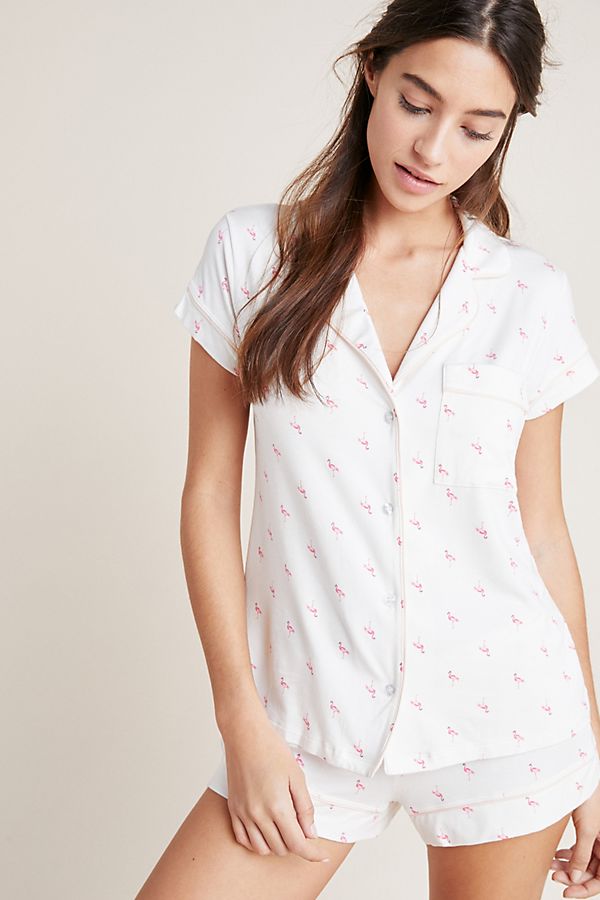 Slide View: 1: Eberjey Flamingo Sleep Set