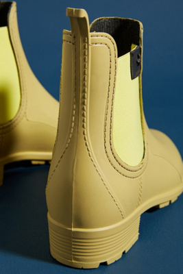 yellow chelsea rain boots
