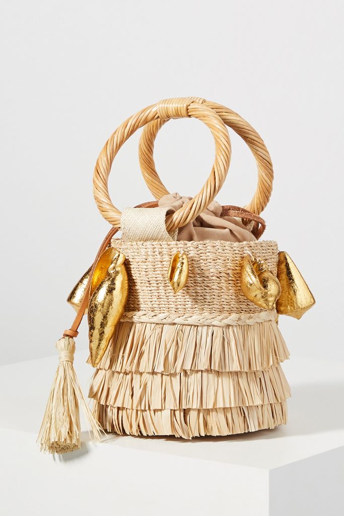 Aranaz Nona Fringed Bucket Bag | Anthropologie