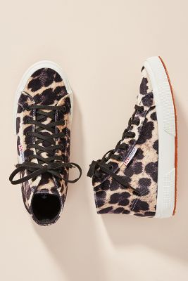leopard high top shoes