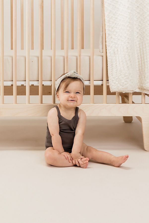 Slide View: 1: Quincy Mae Ribbed Tank Onesie