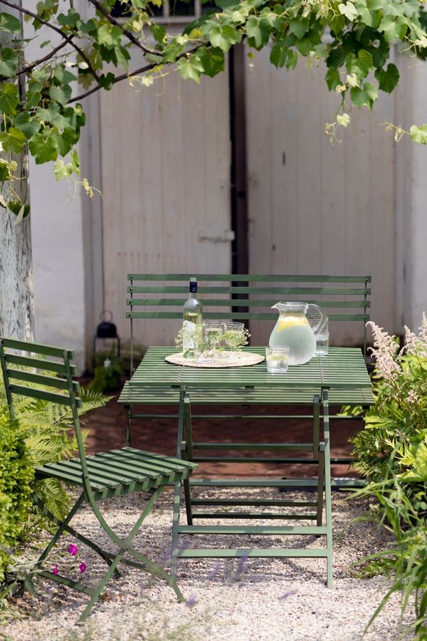 French country outdoor furniture. Lounging and dining.
