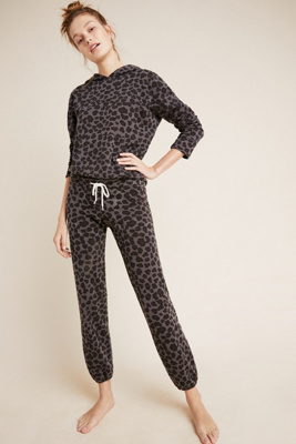 monrow leopard sweatpants